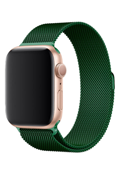 Apple Watch Uyumlu Metal Milano Loop Cam Yeşil