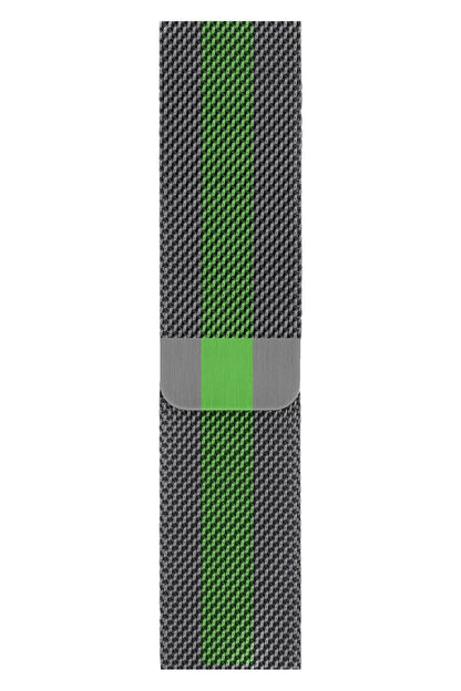 Apple Watch Uyumlu Metal Milano Loop Duman Yeşil Kordon