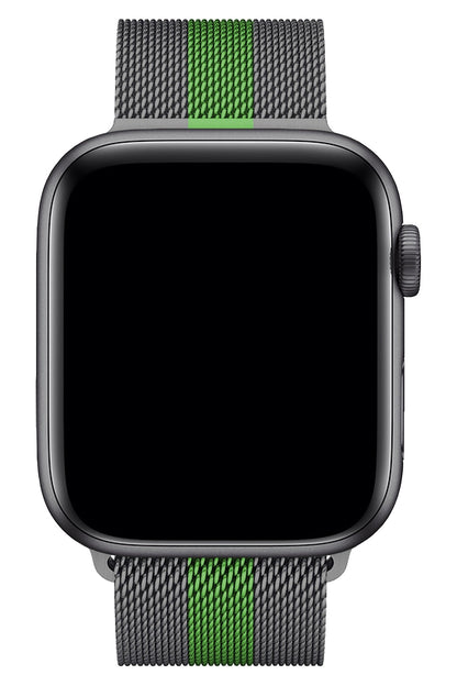 Apple Watch Uyumlu Metal Milano Loop Duman Yeşil Kordon