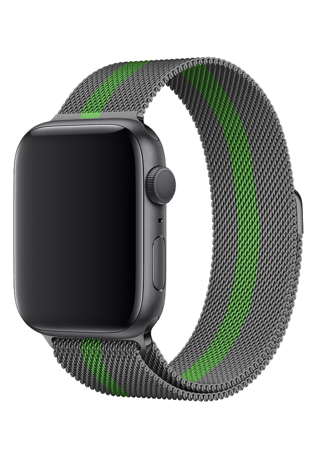Apple Watch Uyumlu Metal Milano Loop Duman Yeşil Kordon