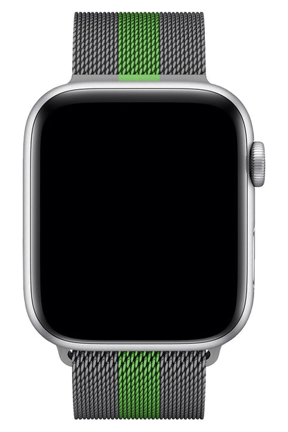 Apple Watch Uyumlu Metal Milano Loop Duman Yeşil Kordon