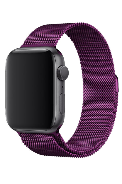 Apple Watch Uyumlu Metal Milano Loop Fuşya