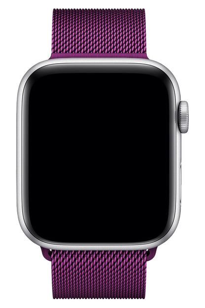 Apple Watch Uyumlu Metal Milano Loop Fuşya
