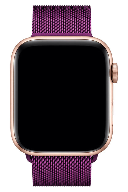 Apple Watch Uyumlu Metal Milano Loop Fuşya