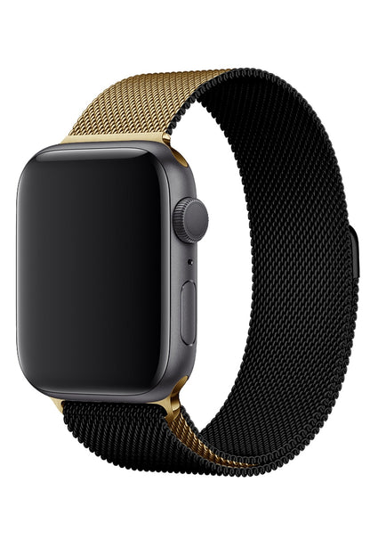 Apple Watch Uyumlu Metal Milano Loop Altın Gece