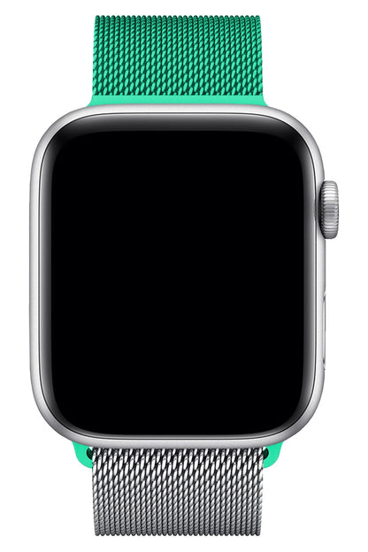 Apple Watch Uyumlu Metal Milano Loop Gümüş Nane