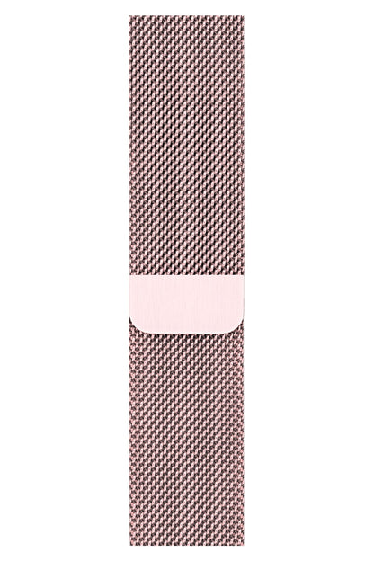Apple Watch Uyumlu Metal Milano Loop Kum Pembe