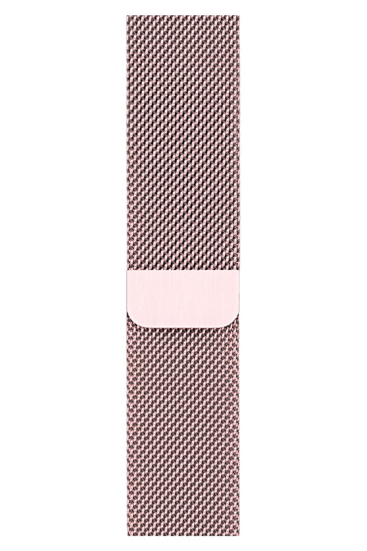 Apple Watch Uyumlu Metal Milano Loop Kum Pembe