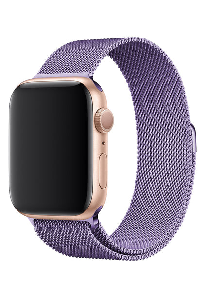 Apple Watch Uyumlu Metal Milano Loop Lila