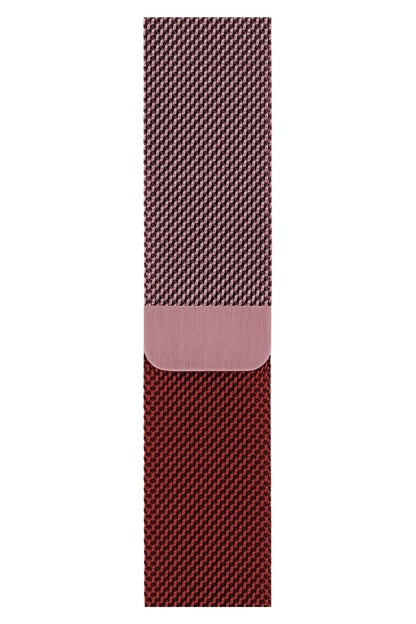 Apple Watch Uyumlu Metal Milano Loop Rose Red