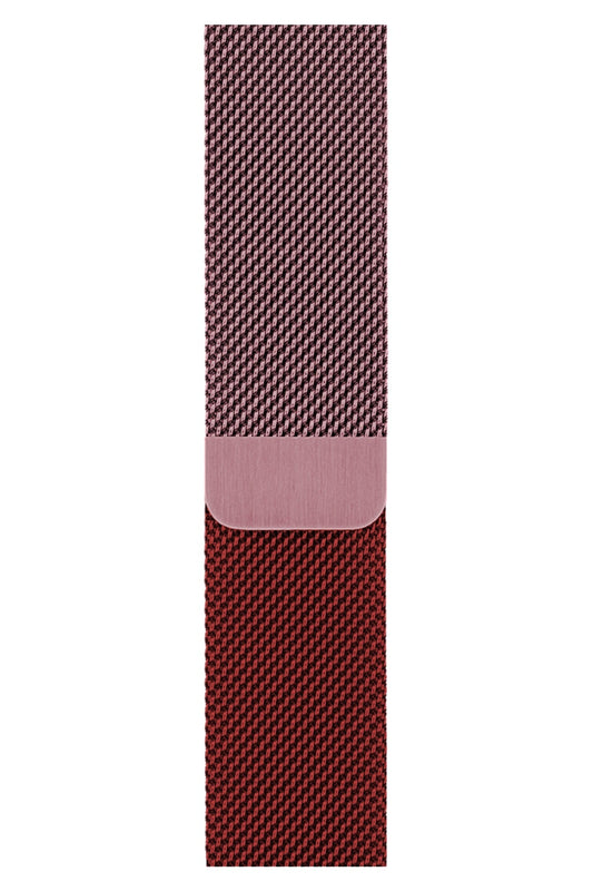 Apple Watch Uyumlu Metal Milano Loop Rose Red