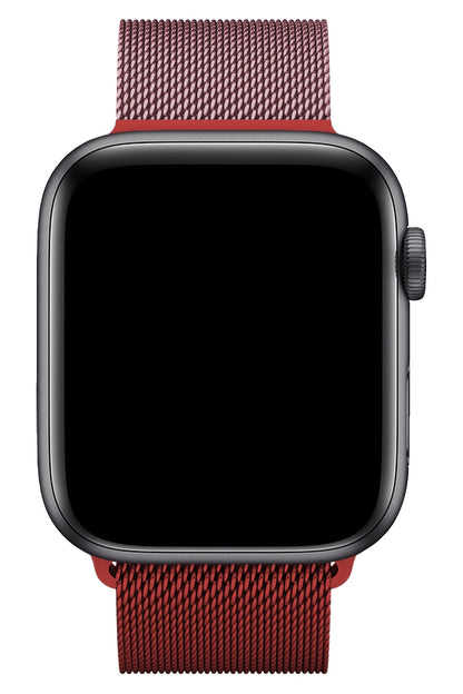 Apple Watch Uyumlu Metal Milano Loop Rose Red