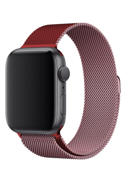 Apple Watch Uyumlu Metal Milano Loop Rose Red