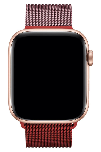 Apple Watch Uyumlu Metal Milano Loop Rose Red