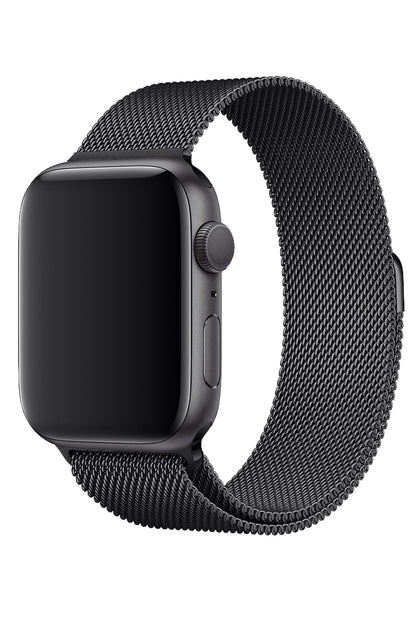 Apple Watch Uyumlu Metal Milano Loop Siyah