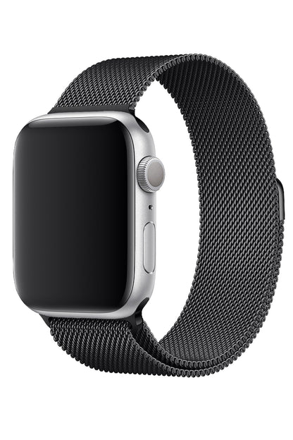 Apple Watch Uyumlu Metal Milano Loop Siyah