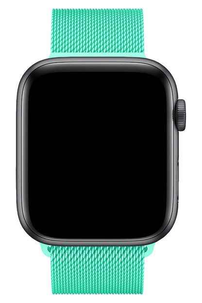 Apple Watch Uyumlu Metal Milano Loop Su Yeşili