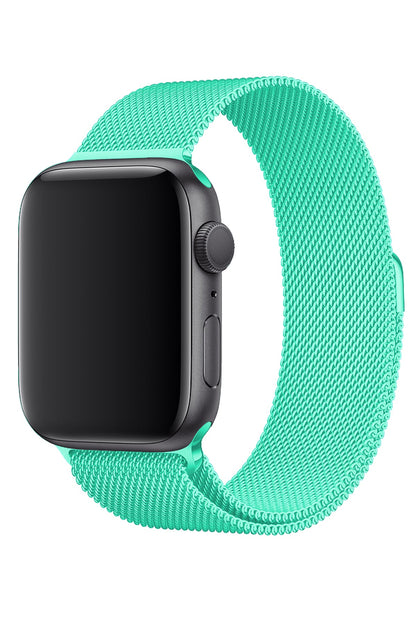 Apple Watch Uyumlu Metal Milano Loop Su Yeşili