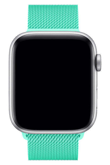 Apple Watch Uyumlu Metal Milano Loop Su Yeşili
