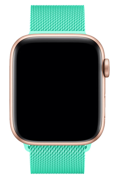 Apple Watch Uyumlu Metal Milano Loop Su Yeşili