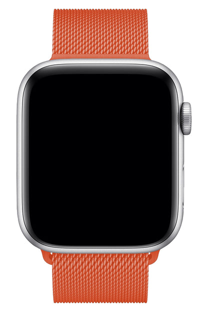 Apple Watch Uyumlu Metal Milano Loop Turuncu