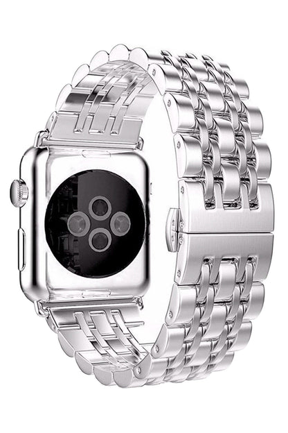 Apple Watch Uyumlu Klasik Çelik Loop Kordon Gümüş Gri