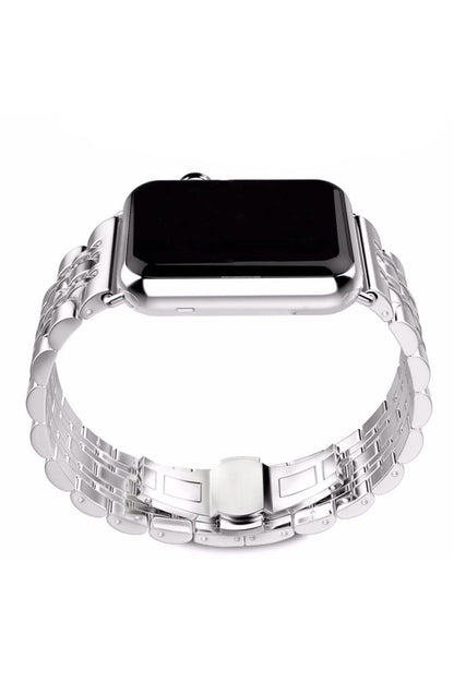 Apple Watch Uyumlu Klasik Çelik Loop Kordon Gümüş Gri