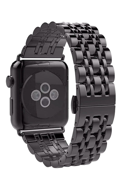 Apple Watch Uyumlu Klasik Çelik Loop Kordon Siyah