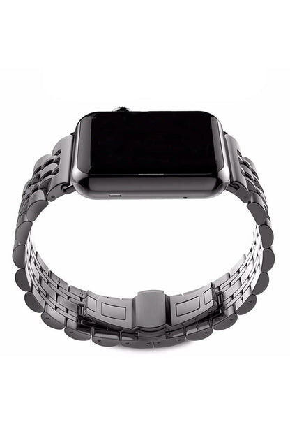 Apple Watch Uyumlu Klasik Çelik Loop Kordon Siyah