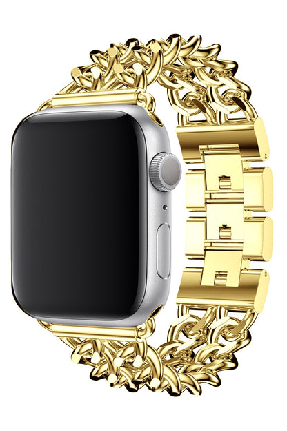 Apple Watch Uyumlu Çelik Zincir Loop Kordon Gold