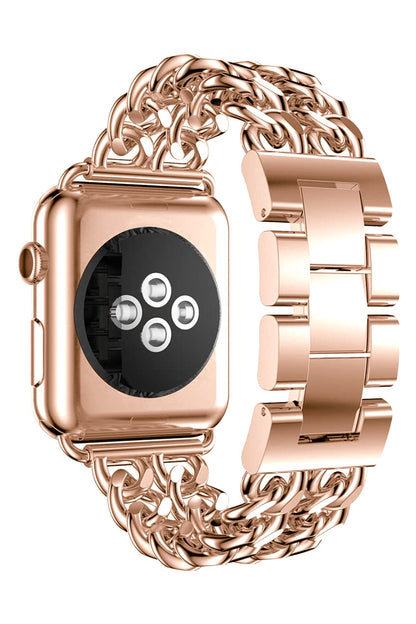 Apple Watch Uyumlu Çelik Zincir Loop Kordon Rose Gold