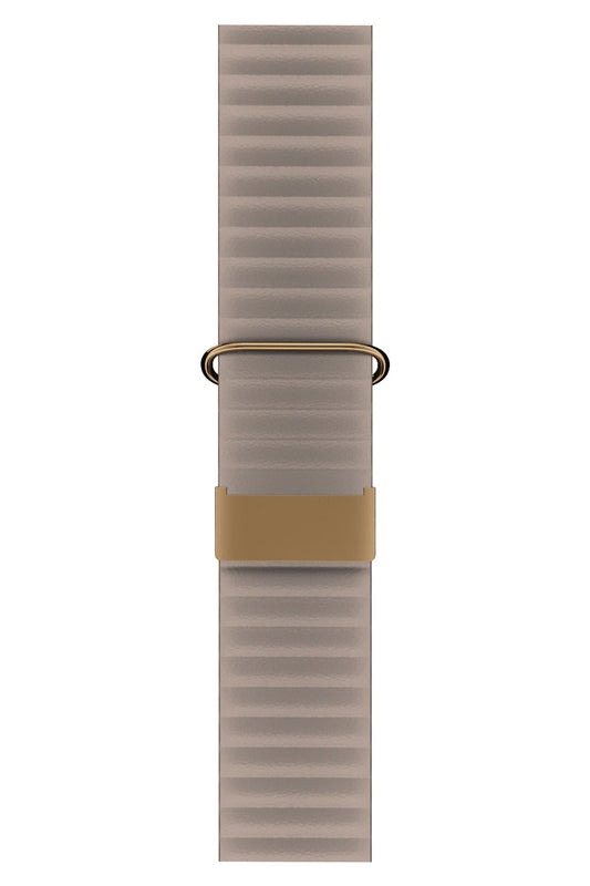 Apple Watch Uyumlu Premium Deri Loop Kordon Almond