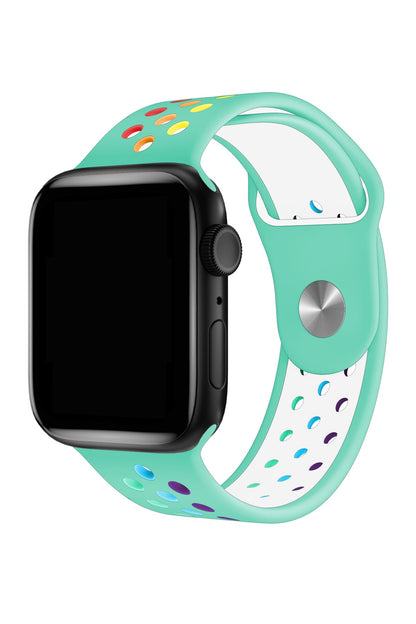 Apple Watch Uyumlu Silikon Delikli Spor Kordon Amazonit