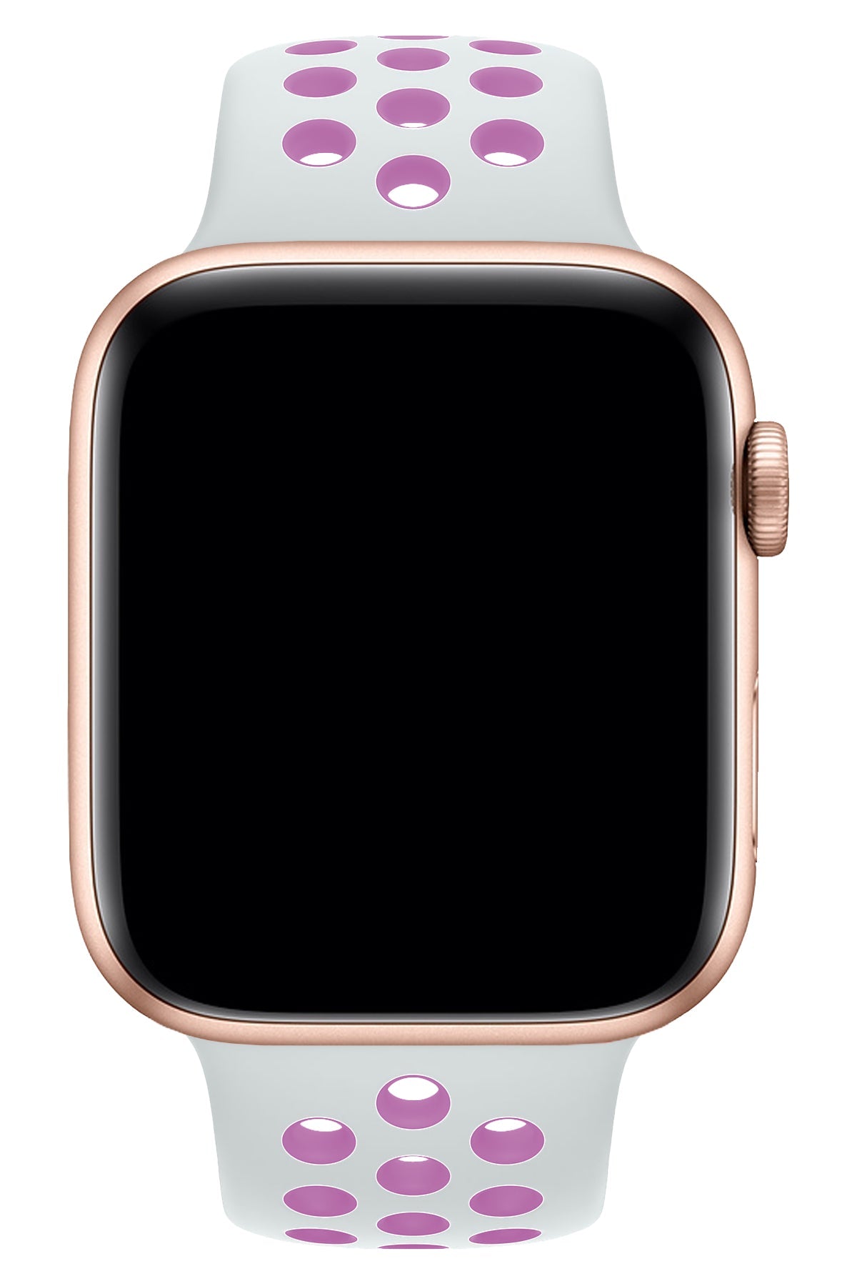 Apple Watch Uyumlu Silikon Delikli Spor Kordon Beyaz Lila
