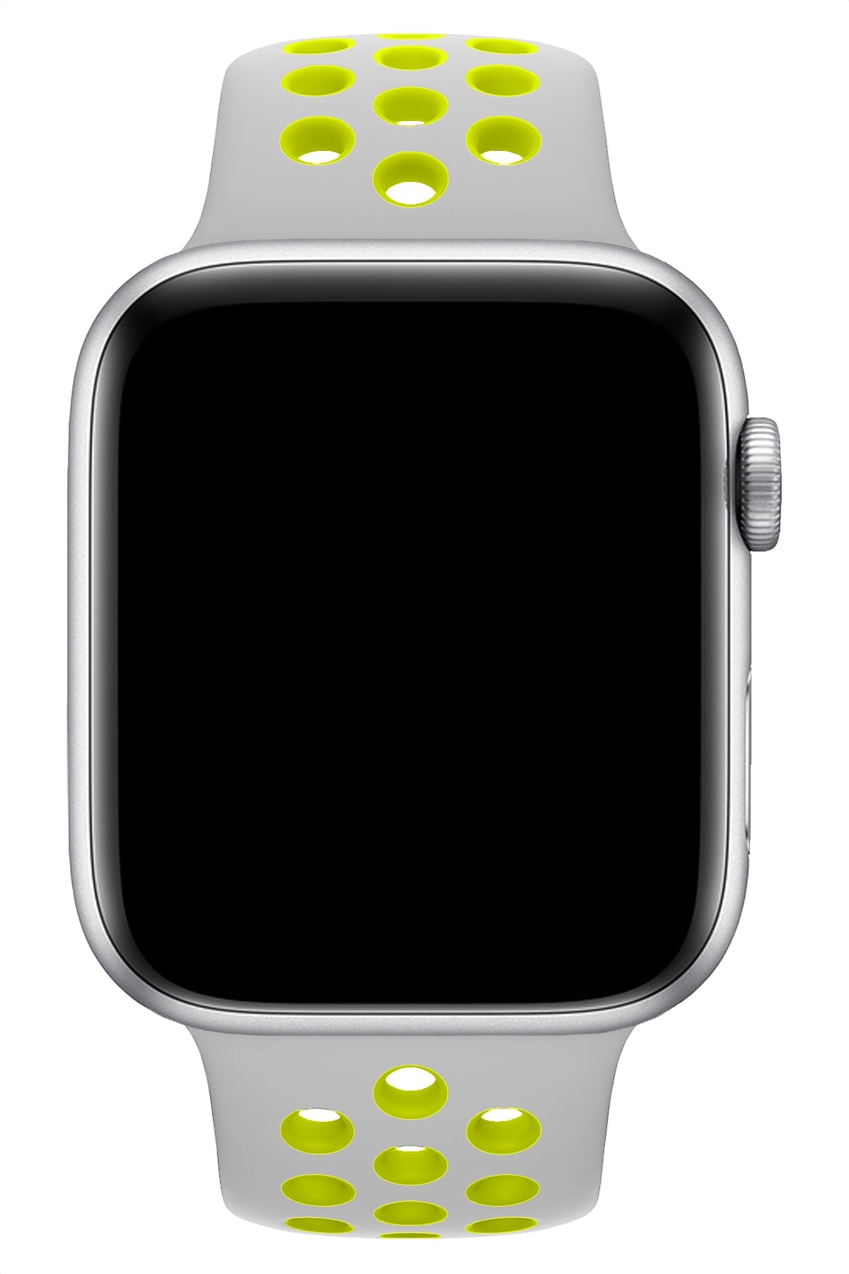 Apple Watch Uyumlu Silikon Delikli Spor Kordon Gri Yeşil