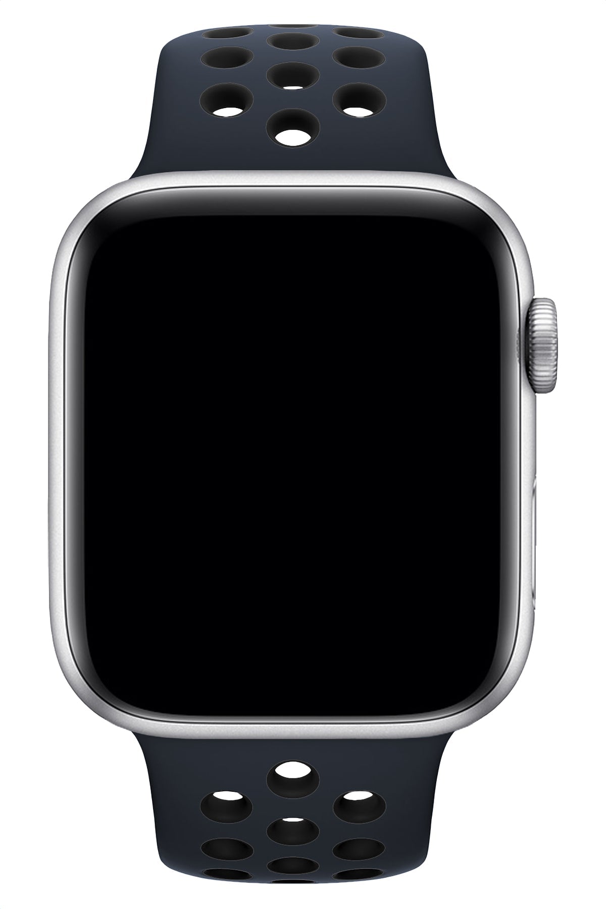 Apple Watch Uyumlu Silikon Delikli Spor Kordon Lacivert Siyah