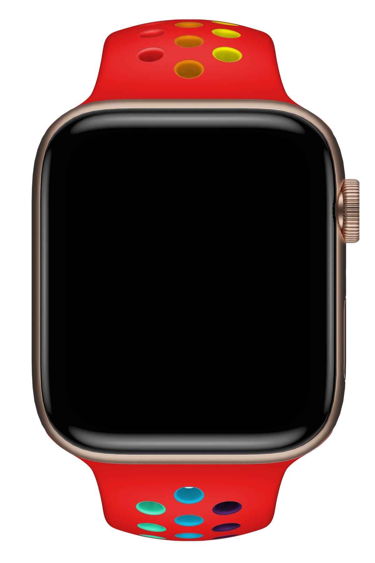Apple Watch Uyumlu Silikon Delikli Spor Kordon Lal