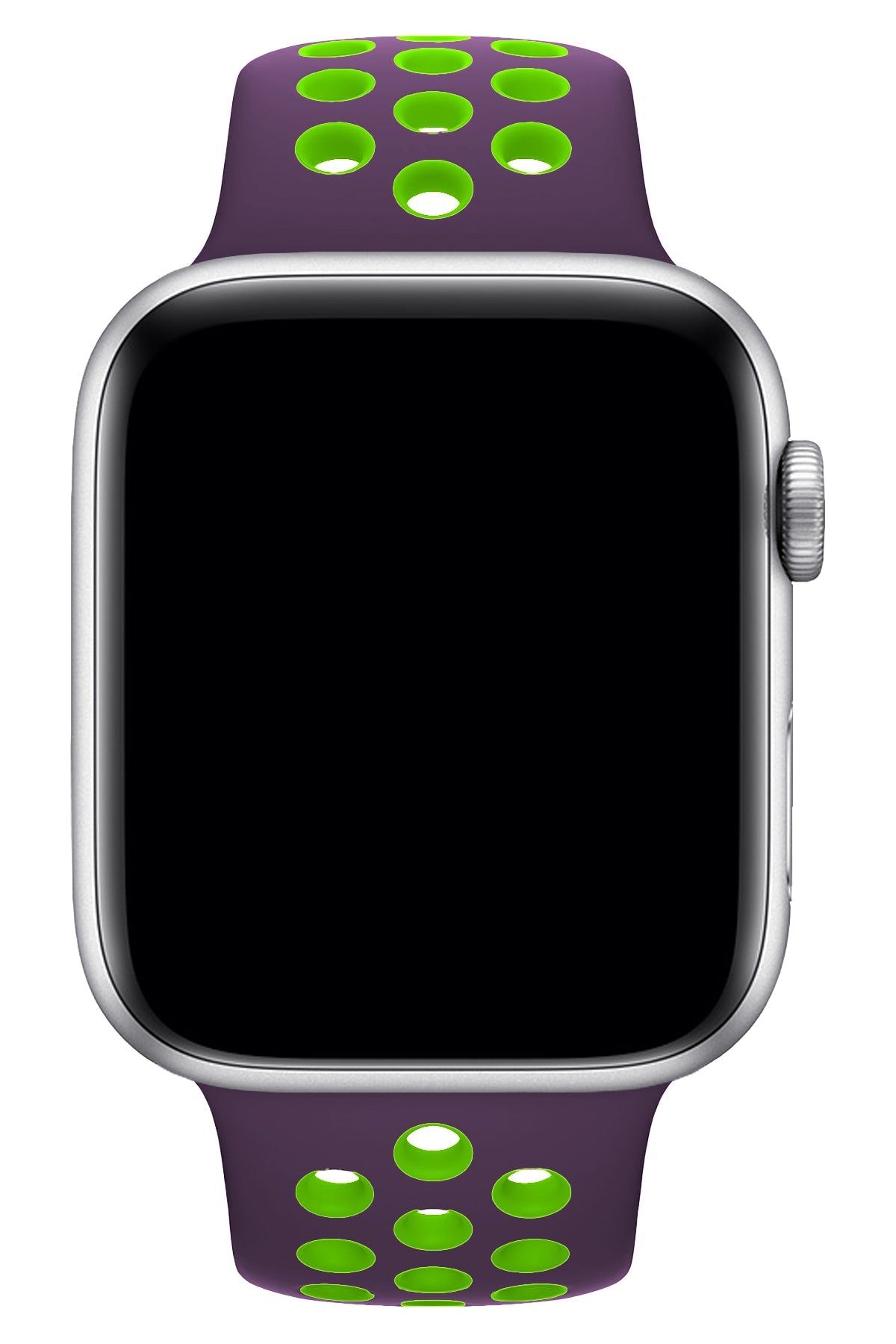 Apple Watch Uyumlu Silikon Delikli Spor Kordon Mor Yeşil