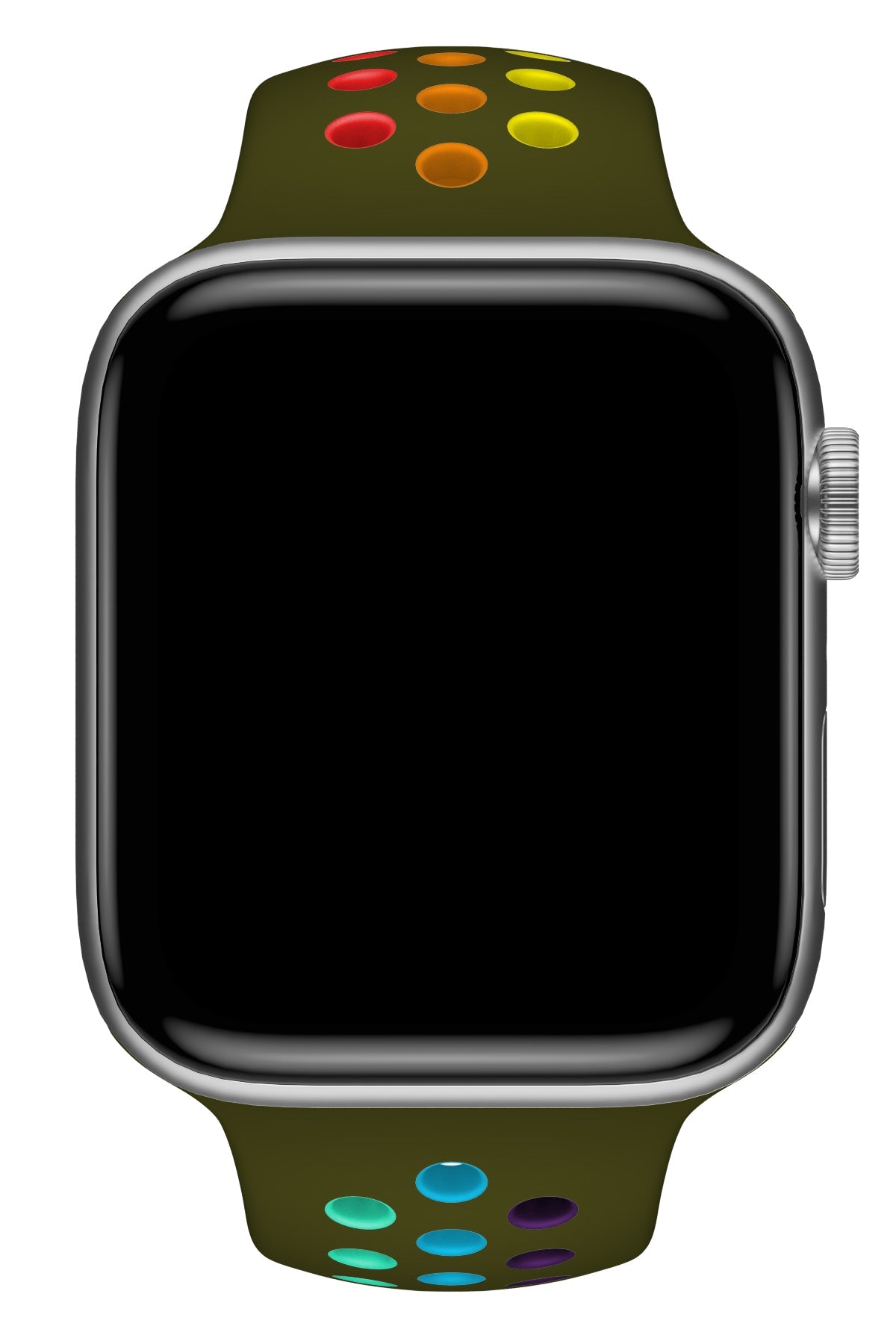 Apple Watch Uyumlu Silikon Delikli Spor Kordon Olive Stone