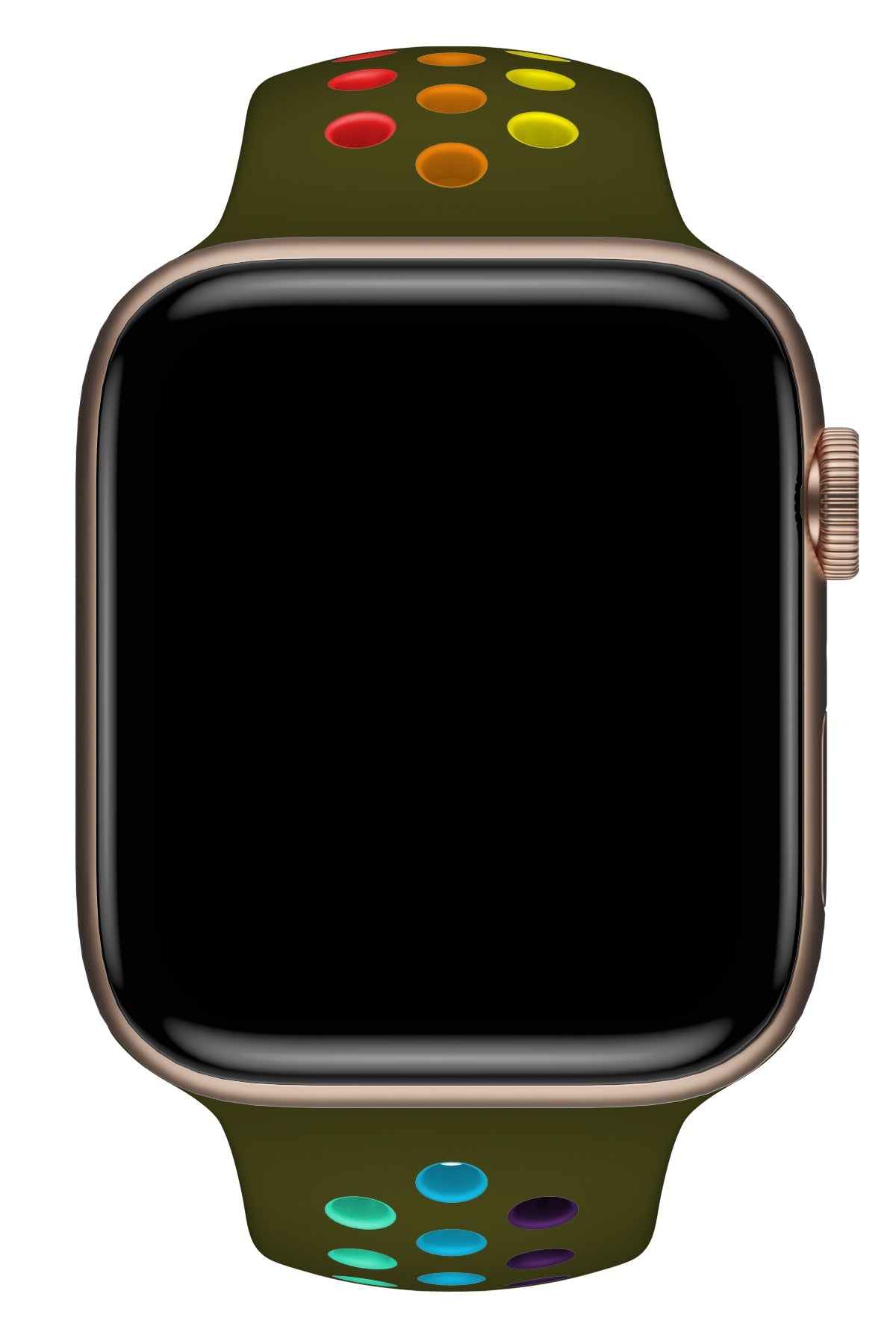 Apple Watch Uyumlu Silikon Delikli Spor Kordon Olive Stone
