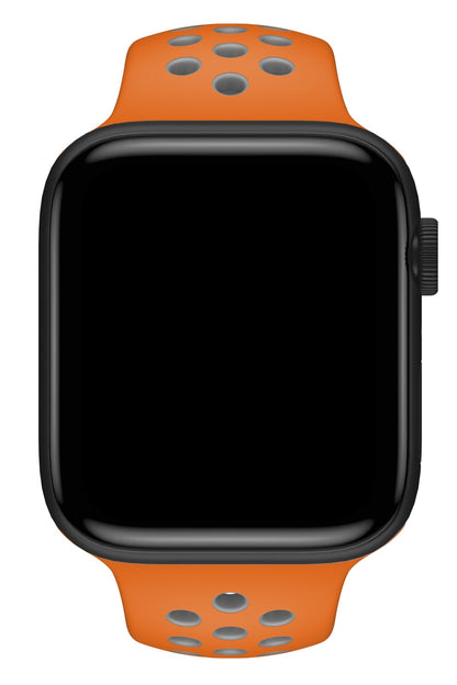Apple Watch Uyumlu Silikon Delikli Spor Kordon Pumpkin