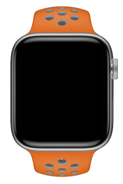 Apple Watch Uyumlu Silikon Delikli Spor Kordon Pumpkin