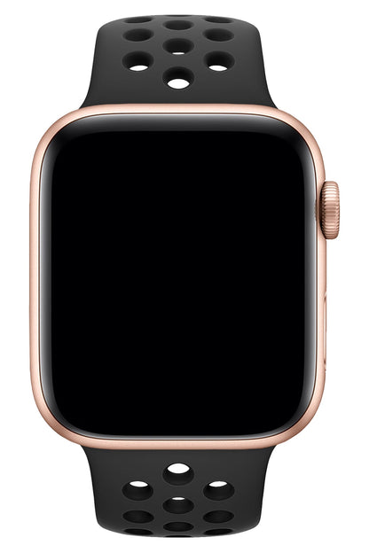 Apple Watch Uyumlu Silikon Delikli Spor Kordon Petrol Siyah