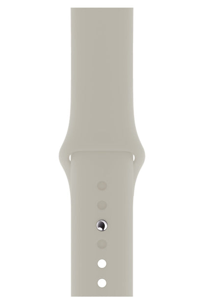 Apple Watch Uyumlu Silikon Spor Kordon Beige Beyaz