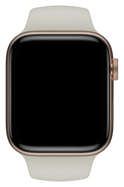 Apple Watch Uyumlu Silikon Spor Kordon Beige Beyaz