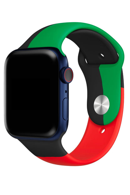 Apple Watch Uyumlu Silikon Spor Kordon Black Line