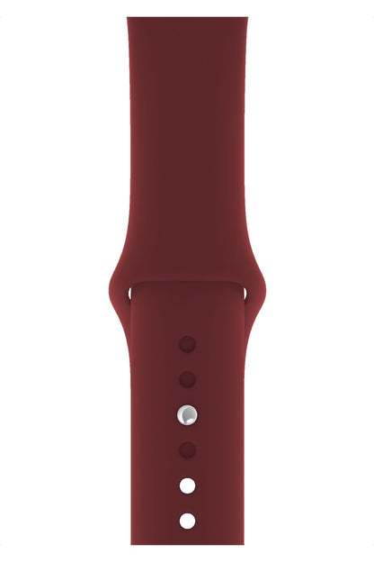 Apple Watch Uyumlu Silikon Spor Kordon Bordo