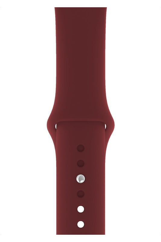 Apple Watch Uyumlu Silikon Spor Kordon Bordo