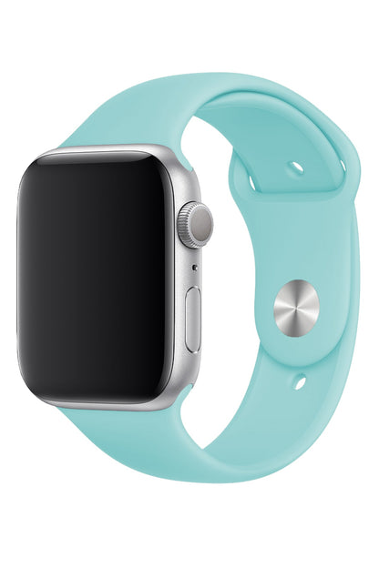 Apple Watch Uyumlu Silikon Spor Kordon Cam Göbeği