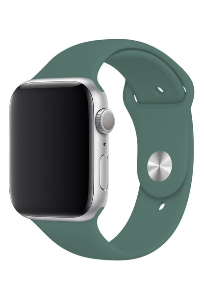 Apple Watch Uyumlu Silikon Spor Kordon Çam Yeşili